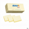 Bloczki samoprzylepne StickN 38x51 mm żółte pastelowe 12 sztuk x 100 kartek