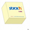 Bloczek samoprzylepny StickN 76x76 mm 400 sztuk żółty pastelowy 21072