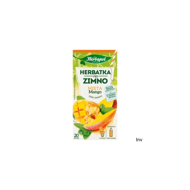 Herbata Herbapol na zimno Mięta & Mango, 20 saszetek