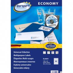 Etykiety uniwersalne ELA001 38 x 21,2 100ark. Economy Europe100 by Avery Zweckform