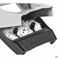 Dziurkacz średni Leitz 5038 czerwony do 16 kartek, format A4/A5/A6, z metalową podstawą i ergonomicznym uchwytem