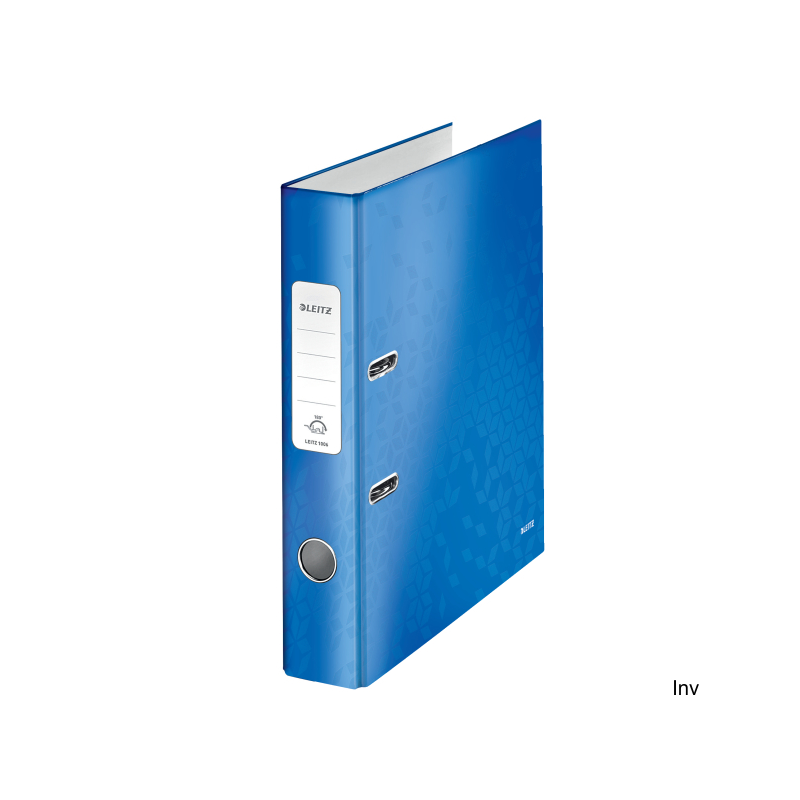 Segregator A4 50mm niebieski Leitz WOW 180 - mechanizm dźwigniowy, pojemność do 350 kartek