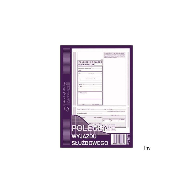 Polecenie wyjazdu służbowego 505-3 A5 40 kartek Michalczyk i Prokop