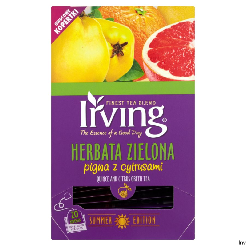 Herbata IRVING zielona pigwa z cytrusami 20 kopert po 1,5g