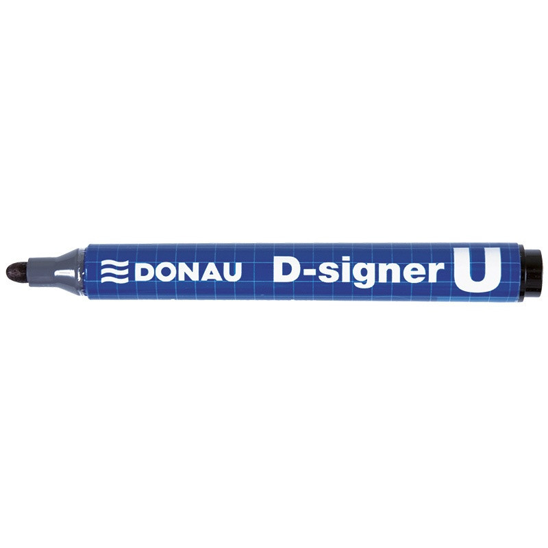 PAKIET Marker permanentny DONAU D-Signer U, okrągły, 2-4mm (linia), czarny