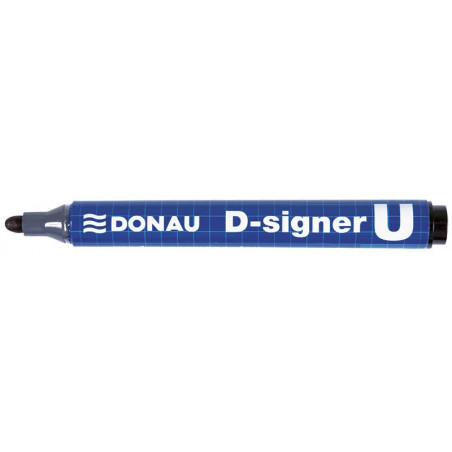 PAKIET Marker permanentny DONAU D-Signer U, okrągły, 2-4mm (linia), czarny