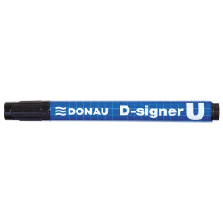 PAKIET Marker permanentny DONAU D-Signer U, okrągły, 2-4mm (linia), czarny