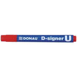 PAKIET Marker permanentny DONAU D-Signer U, okrągły, 2-4mm (linia), czerwony