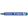 PAKIET Marker permanentny DONAU D-Signer U, okrągły, 2-4mm (linia), zielony