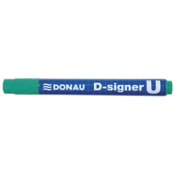 PAKIET Marker permanentny DONAU D-Signer U, okrągły, 2-4mm (linia), zielony