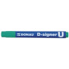 PAKIET Marker permanentny DONAU D-Signer U, okrągły, 2-4mm (linia), zielony