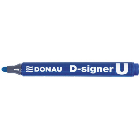 PAKIET Marker permanentny DONAU D-Signer U, okrągły, 2-4mm (linia), niebieski
