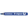 PAKIET Marker permanentny DONAU D-Signer U, okrągły, 2-4mm (linia), niebieski