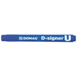PAKIET Marker permanentny DONAU D-Signer U, okrągły, 2-4mm (linia), niebieski