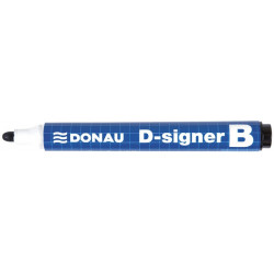 Marker do tablic DONAU D-Signer B, okrągły, 2-4mm (linia), czarny, 10 szt.
