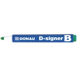 Marker do tablic DONAU D-Signer B, okrągły, 2-4mm (linia), zielony, 10 szt.