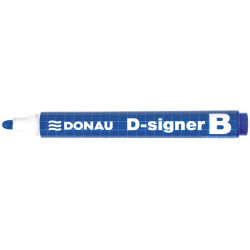 Marker do tablic DONAU D-Signer B, okrągły, 2-4mm (linia), niebieski, 10 szt.