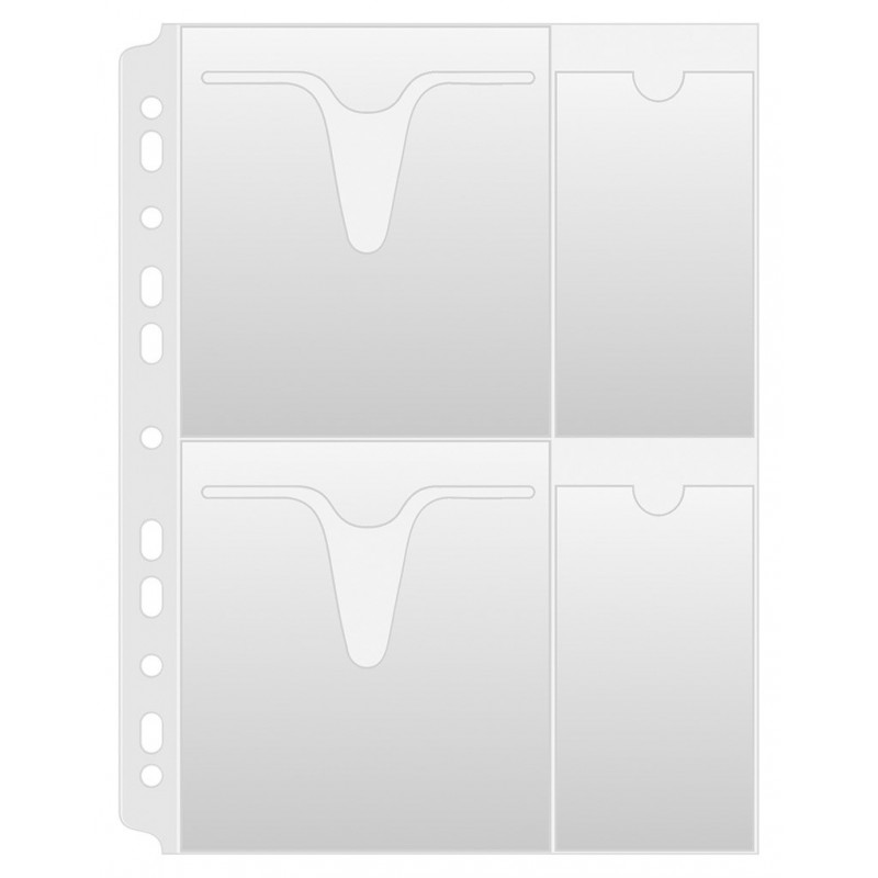 PAKIET Koszulki na płyty CD/DVD DONAU, PP, A4, groszkowe, 160mikr.