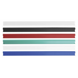 PAKIET Listwa zaciskająca DONAU, PVC, A4, 6mm, do 60 kartek, czerwona