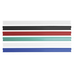 PAKIET Listwa zaciskająca DONAU, PVC, A4, 8mm, do 80 kartek, czerwona