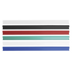 PAKIET Listwa zaciskająca DONAU, PVC, A4, 8mm, do 80 kartek, biała
