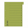 PAKIET Przekładka DONAU, karton, A4, 235x300mm, 0-9, 1 karta z perforacją, zielona