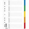 Przekładki DONAU, PP, A4, 225x297mm, 5+1 kart, mix kolorów