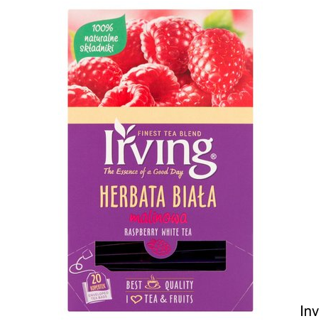 Herbata IRVING malinowa biała 20 kopert 1,5 g