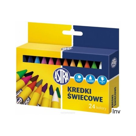 Kredki świecowe 24 kolory Astra