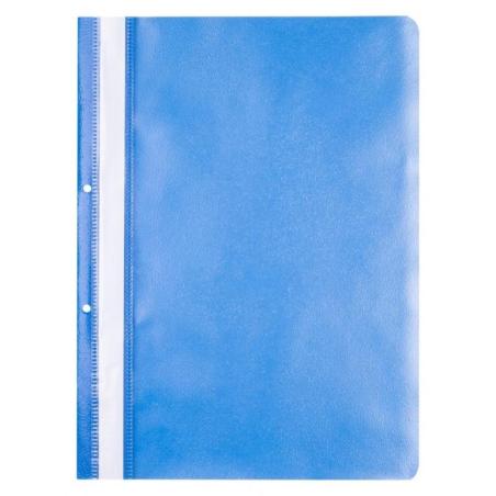 PAKIET Skoroszyt OFFICE PRODUCTS, PP, A4, 2 otwory, 100/170mikr., wpinany, niebieski