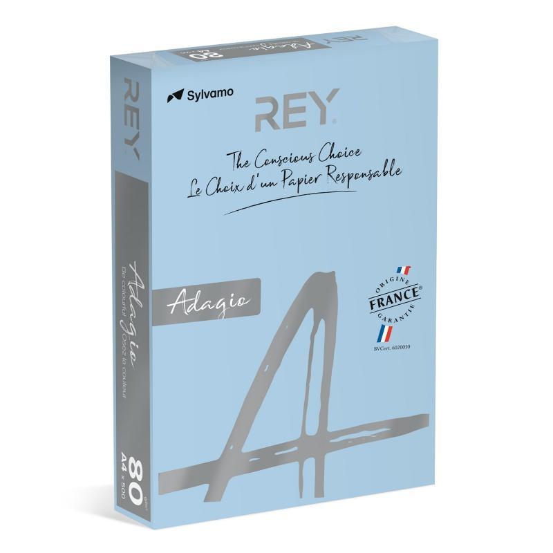 PAKIET Papier ksero REY ADAGIO, A4, 80gsm, 01 niebieski pastel *RYADA080X419 R200, 500 ark.