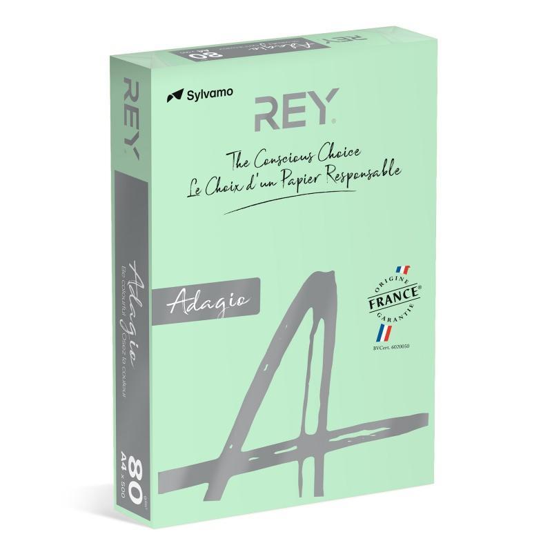 PAKIET Papier ksero REY ADAGIO, A4, 80gsm, 09 zielony pastel *RYADA080X432 R200, 500 ark.