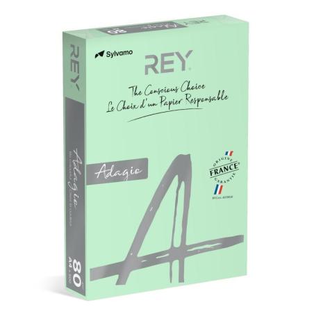PAKIET Papier ksero REY ADAGIO, A4, 80gsm, 09 zielony pastel *RYADA080X432 R200, 500 ark.