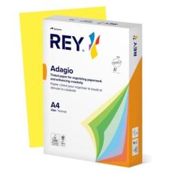 PAKIET Papier ksero REY ADAGIO, A4, 80gsm, 66 żółty intense *RYADA080X425 R200, 500 ark.