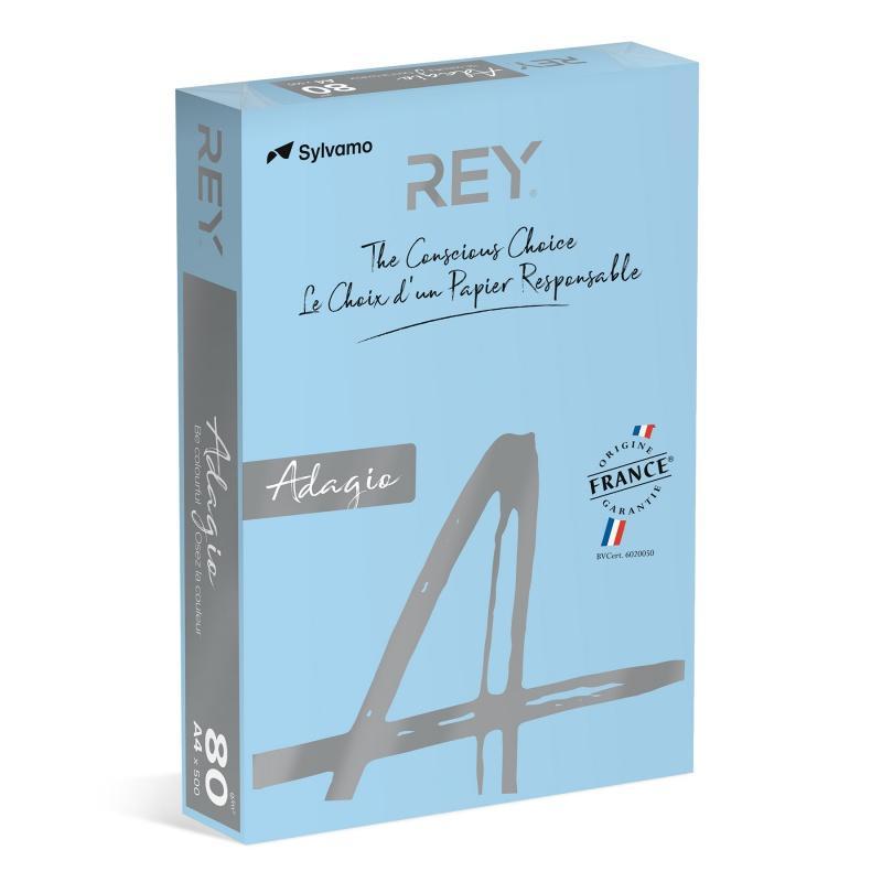 PAKIET Papier ksero REY ADAGIO, A4, 80gsm, 48 j.niebieski VIVE/BRIGHT *RYADA080X421 R200, 500 ark.