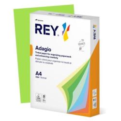 PAKIET Papier ksero REY ADAGIO, A4, 80gsm, 16 zielony INTENSE *RYADA080X402 R100, 500 ark.