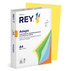 PAKIET Papier ksero REY ADAGIO, A4, 80gsm, 58 żółty cytrynowy intense *RYADA080X411 R100