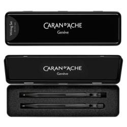 Zestaw długopis 849 i ołówek 844 CARAN D'ACHE Black Code, w etui, czarny