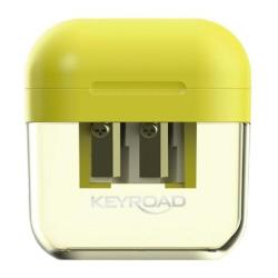 Temperówka plastikowa KEYROAD Jelly Gel, podwójna, blister, transparentna
