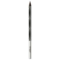 Ołówek KEYROAD Metallic, okrągły, czarne drewno, 12 szt., holograficzne wzory