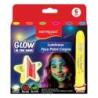 Kredki do malowania twarzy KEYROAD Luminious, fluorescencyjne, 6 szt., mix kolorów