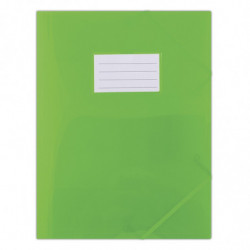 Teczka z gumką DONAU, PP, A4, 480mikr., 3-skrz., półtransparentna zielona
