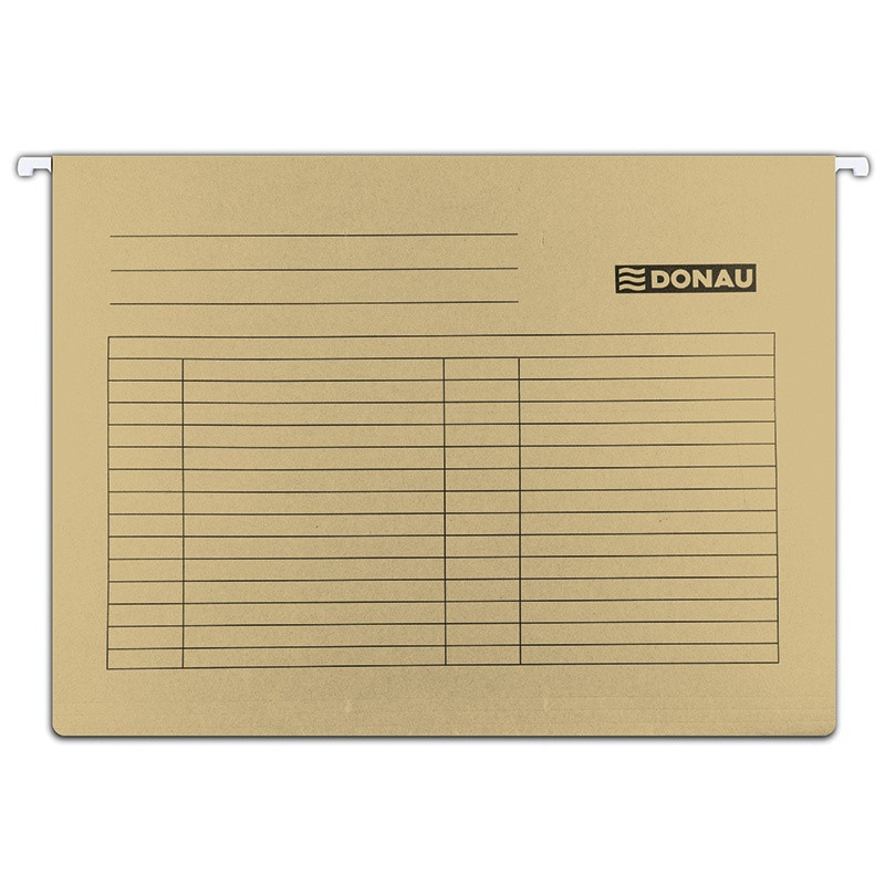 PAKIET Teczka zawieszkowa DONAU, A4, 230gsm, brązowa