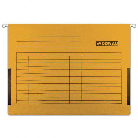PAKIET Teczka zawieszkowa DONAU z boczkami, A4, 230gsm, pomarańczowa