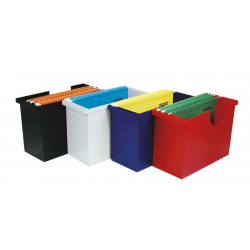 Mini archiwum DONAU z 5 teczkami, plastikowe, czarne