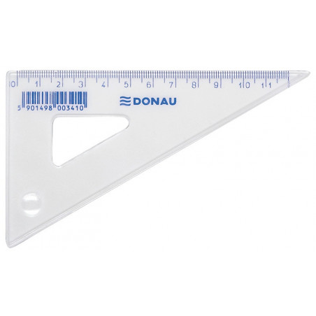 PAKIET Ekierka DONAU, mała, 12cm, 60°, transparentna