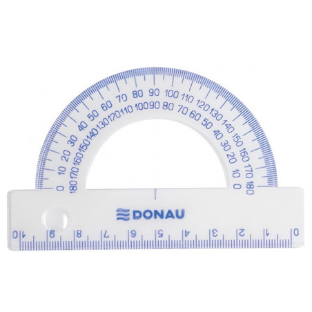 PAKIET Kątomierz DONAU, 10cm, 180°, transparentny