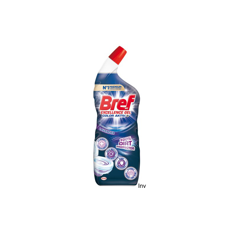 Bref Płyn żel do WC Tornado 700ml 10x Effect Protection Shield Lawendowy