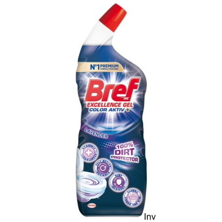 Bref Płyn żel do WC Tornado 700ml 10x Effect Protection Shield Lawendowy