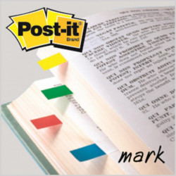 Zakładki indeksujące POST-IT (683-4), PP, 11,9x43,1mm, 4x35 kart., mix kolorów
